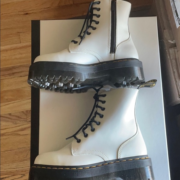 Dr. Martens Shoes - White Doc Marten Jadon Lace up Boots - NWOT